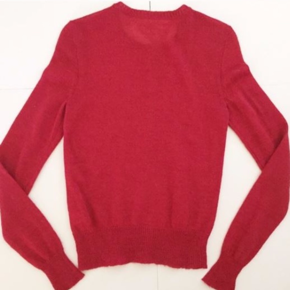 J. Crew Sweaters J Crew Red Alpaca Wool Blend Cardigan Poshmark